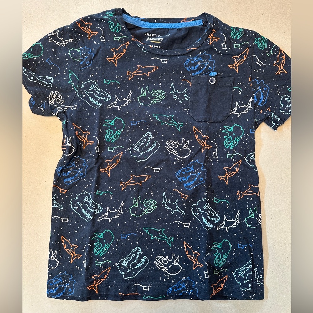 Dinosaur and Shark Tee Shirt.